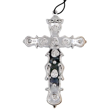 Halskæde med Sølvfarvet Kors