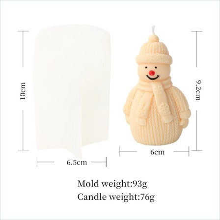 Trøje jul snemand lys silikoneform halstørklæde sne dukke gips sæbefremstilling chokolade kageform