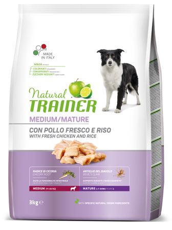 Natural Trainer Crocchette Pollo Fresco Per Cani Adulti Taglia