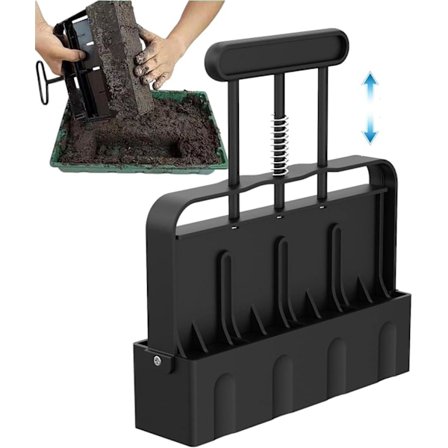 Håndholdt jordblokker, bærbar jordblokker med plantekasser til haveforberedelse