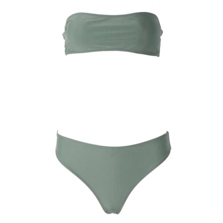 Sexy damebikinisett stroppeløs bandeau push-up badedrakt badedrakt