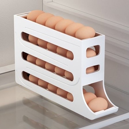 4-vånings rullande äggställ förvaring låda behållare förvaring