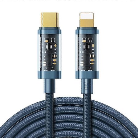 Braided Cable for iPhone USB-C - Lightning PD 20W 2m Blue