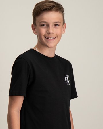 Calvin Klein CHEST MONOGRAM T-SHIRT Schwarz T-Shirts Jungen - Kids Brand Store