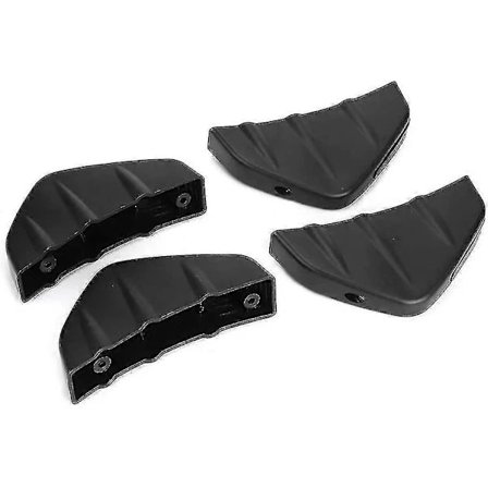 Bakspoiler, bil bakre støtfanger diffusor finne spoiler leppe biltilbehør (1 sett (4 stk), svart) -t