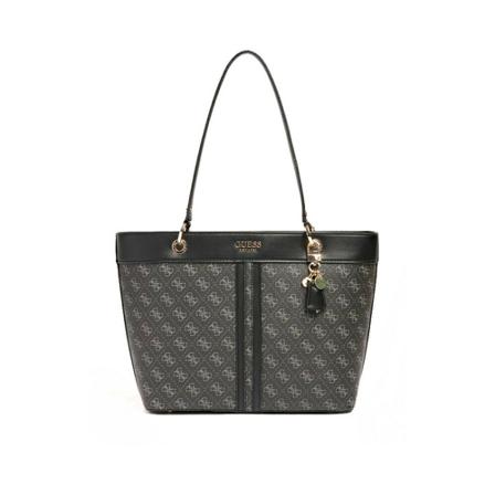 Guess Noelle Shopper Sort, Dame Håndtasker, Størrelse: ONE Size