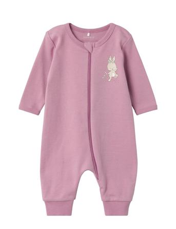 Nbfnightsuit Zip Orchid Haze Rabbit Pyjamas Sie Jumpsuit Lilla Name It*Betinget Tilbud