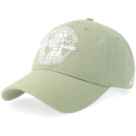 Les Deux - Grön unconstructed Keps - Globe Logo Dad Cap Tea Green Dad Cap @ Hatstore