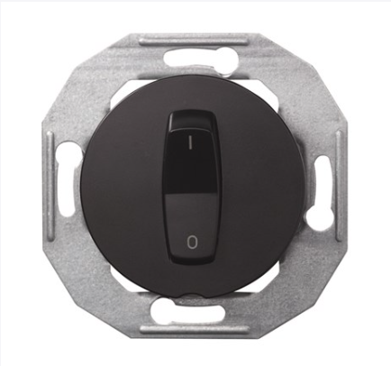 Schneider Electric Renova WDE011206 Vippströmställare utan ram, svart 2-pol, Strömbrytare & vägguttag