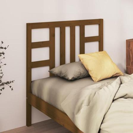 Vidaxl Sänggavel Honungsbrun 96x4x100 Cm Massiv Furu Brun