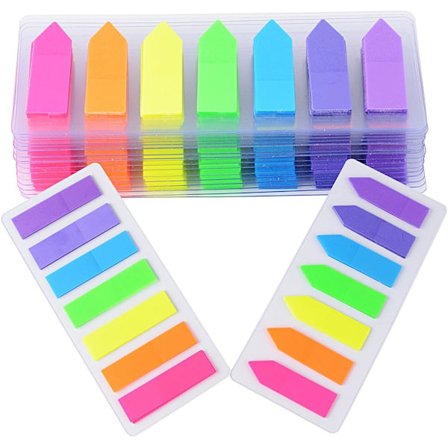 2800 kappaletta 20 sarjaa värikkäitä liima-lappuja 7 värissä sivun indeksointiin