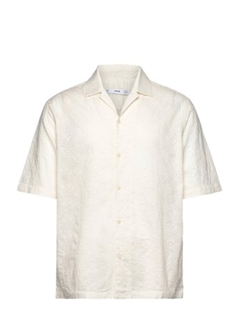 Mango | Relaxed-Fit 100% Cotton Embroidered Shirt | M