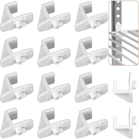 14 stk. Plast Køleskabshyldeclips, Frysehyldeclips Køleskabshyldestøtte