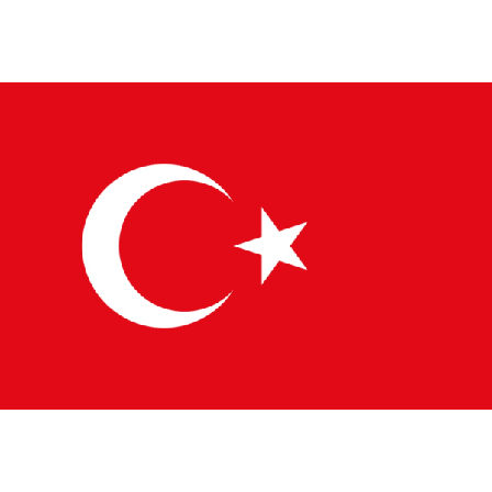 Turkiets flagga Vit