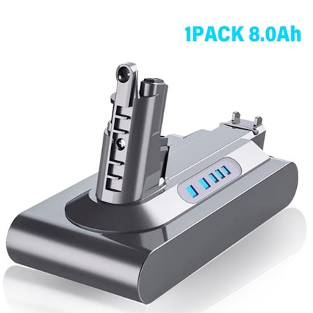 Powtree 6,0Ah/8,0Ah erstatningsbatteri til Dyson V6 V7 V8 V10 Series SV12 DC62 SV11 sv10 Håndstøvsuger Reservebatteri