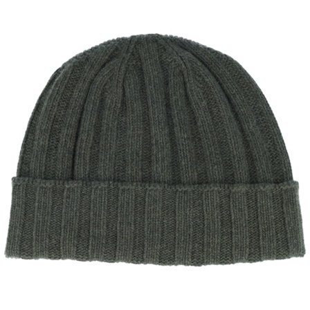 MJM Hats - Beanie Soft Rec Cashmere/Wool Green Cuff Cuff Green Beanie - @ Hatstore