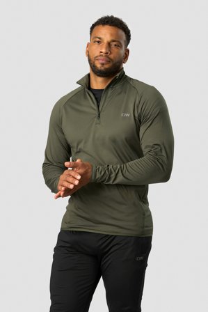 ICANIWILL - Ultimate Training 1/4 Zip Green - Träningströja - Herr - Träningskläder från ICIW