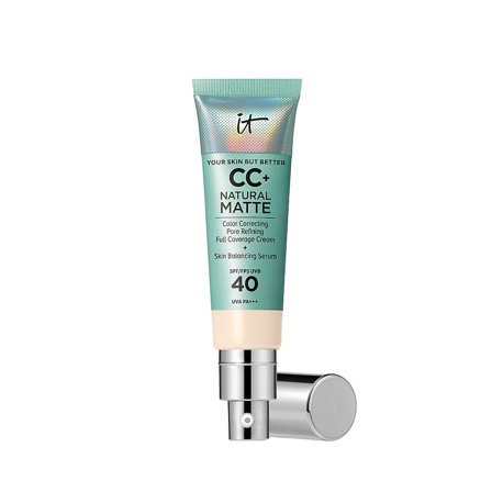 IT Cosmetics CC+ Cream Natural Matte Foundation for Oily Skin with SPF 40 Fair Ivory, Makeup, Ansigt, Foundation