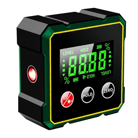 Digitaalinen kulmamittari elektronisilla lasereilla, 4-puoliset magneetit, digitaalinen kulmalaatikko, USB-kulmaviivain, kaltevuusmittari, vatupassi 