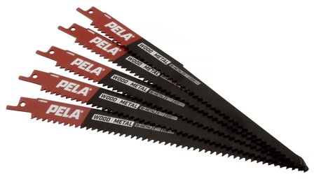 PELA 488383 Tigersågblad 225 mm, 6 TPI, 5-pack, Maskintillbehör & förbrukning