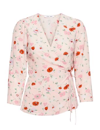Britt Wrap Blouse Aop 10864 Pink Samsøe Samsøe
