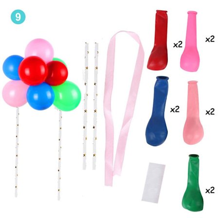 Ballongkake Topper Bursdagsbarn 9 9