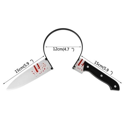 Skrekk Pannebånd Halloween Dekorasjon Skremmende Kniv Halloween Tilbehør Rekvisitter