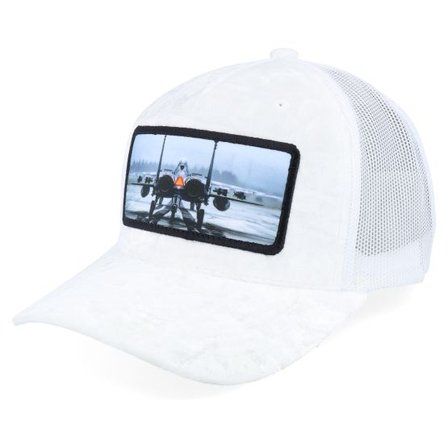 Calza Pennello - Vit trucker Keps - Epa Jet Fighter Velvet White A-Frame Trucker @ Hatstore