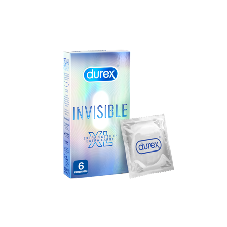 Durex Invisible XL Profilattico 6 Pezzi