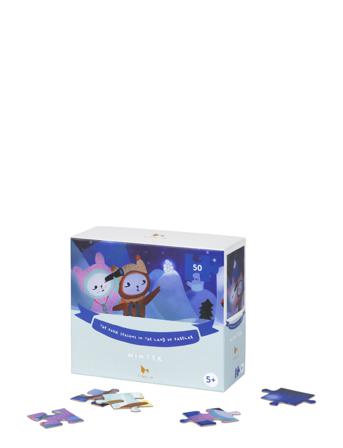 Puzzle 50 Pcs. - Winter Toys Puzzles And Games Puzzles Classic Puzzles Multi/mönstrad Fabelab