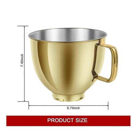 5 QT Røreskål i rustfrit stål til KitchenAid Artisan&Classic 4,5-5QT Tilt-Head Mixers K45 KSM70 KS