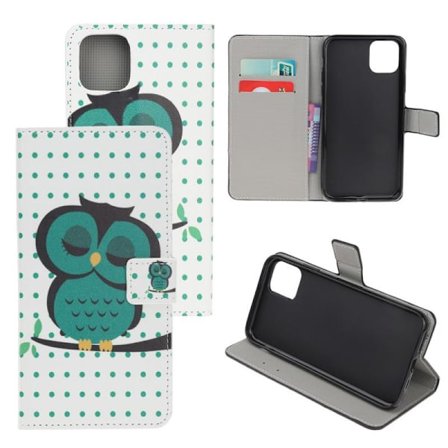 Plånboksfodral Apple iPhone 12 Pro - Prickigt med Uggla