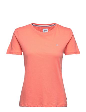 Tjw Soft Jersey Tee T-shirt Top Koral Tommy Jeans