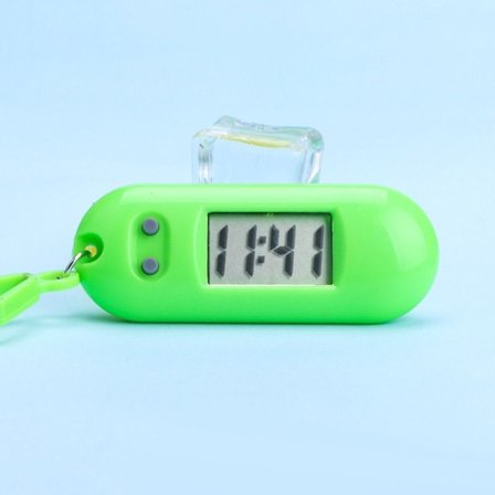 4st Elektronisk Klocka Nyckelring Elektronisk Oval Watch GRÖN