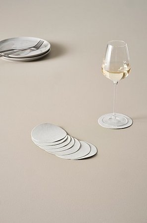 Jotex - Onderzetter 8-pack Zilvergrijs Zilvergrijs - LUNI - Koop Accessoires voor glazen bij Jotex