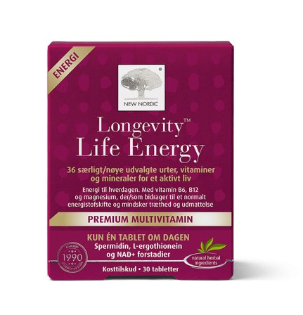 New Nordic Longevity Life Energy 30 stk., Helse & Madvarer, Energi, Øvrige