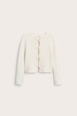 Kappahl | Strikkegenser med sløyfer | Lys beige