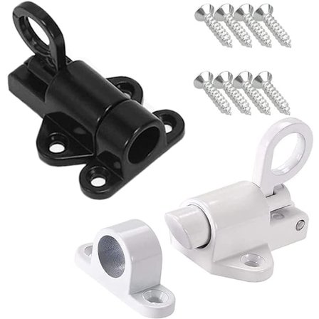 2 stk. automatisk dørhasp i aluminium for dør- og vinduslås