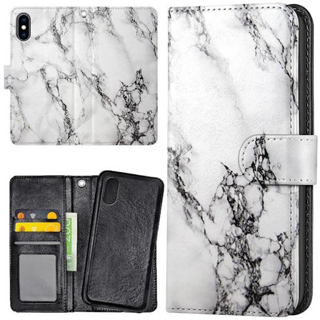 iPhone XR - Plånboksfodral/Skal Marmor