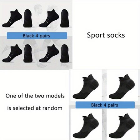 4 paria ammattimaisia maratonjuoksusukkia - paksut pehmustetut iskunvaimennussukat, nopeasti kuivuvat hengittävät kompressiosukat w [DB]