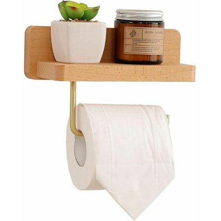 1 tre toalettpapirholder med stativ, veggmontert toalettpapir r