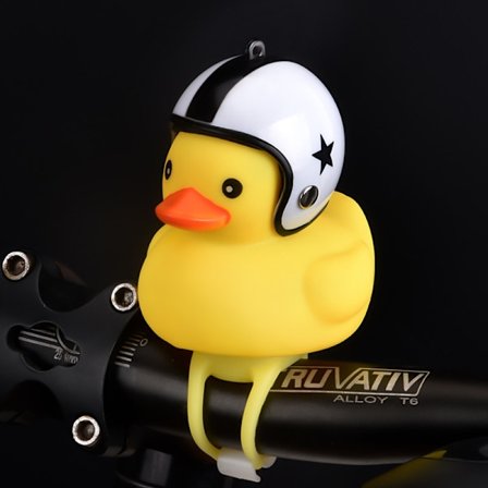 Vindbrytande anka vägcykelklocka liten anka gul anka hjälm barn ridning med hjälmhornljus