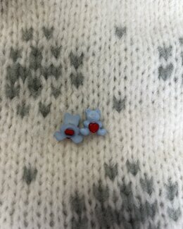 Knopf Teddybär Blau