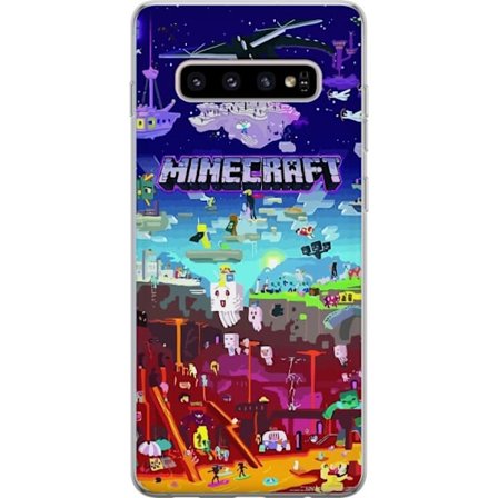 Kompatibelt Mobilskal till Samsung Samsung Galaxy S10+ MineCraft