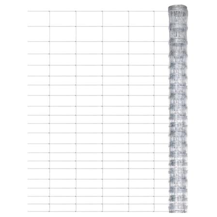 Vidaxl Fårstängsel Galvaniserat Stål 50x1,25 M Silver Silver