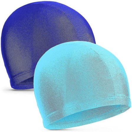 2 stk. Elastiske Badehætter Behageligt Stof Badehætte Letvægts Badehætter Til Kvinder Mænd Børn Under Svømning