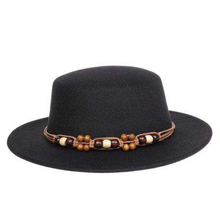 Dame Fedora Hat, Bredskygget Filt Fedora Panama Hat, Fashionabel Klassisk Blandet Fedora Hat