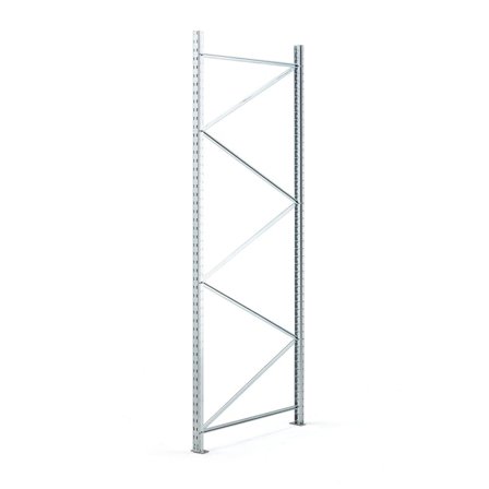 Extra end frame for widespan shelving TOUGH, 2500x1000 mm
