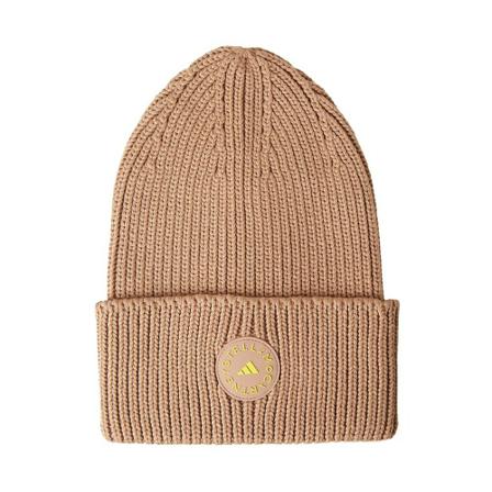 Adidas by Stella McCartney Logo Patch Beanie Hat beige, Dam Hattar, Dam, Storlek: ONE SIZE