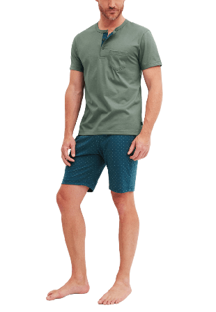 Calida Relax Imprint Short Pyjama Pyjamas Herr Flerfärgad S